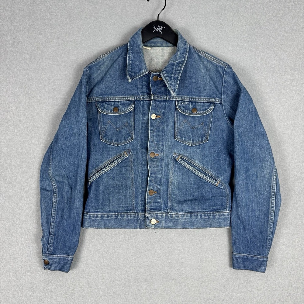 Vintage Maverick Blue Bell Sanforized Trucker Denim Jacket Mens Size 40 USA 70s
